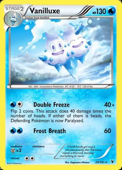 Vanilluxe 29/101 Noble Victories Pokemon card