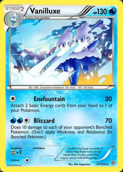 Vanilluxe 37/135 Plasma Storm Pokemon card