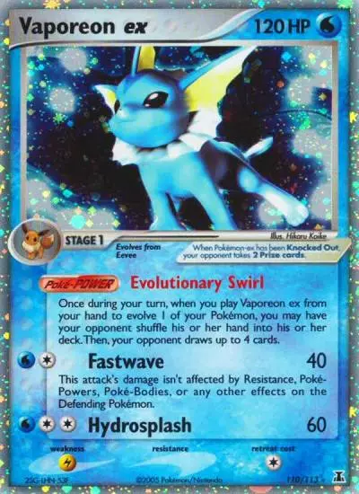 Vaporeon ex 110/113 Delta Species Pokemon card