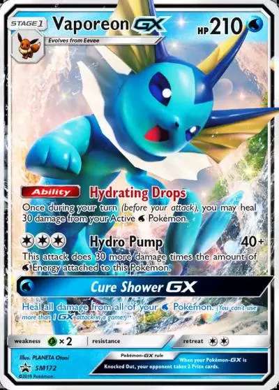 Vaporeon-GX SM172/248 SM Black Star Promos Pokemon card