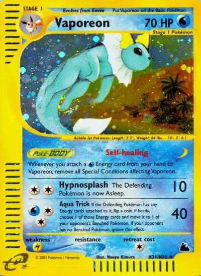 Vaporeon H31/144 Skyridge Pokemon card