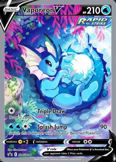 Vaporeon V SWSH181/307 SWSH Black Star Promos Pokemon card