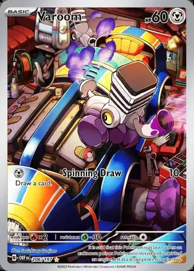 Varoom 206/197 Obsidian Flames Pokemon card