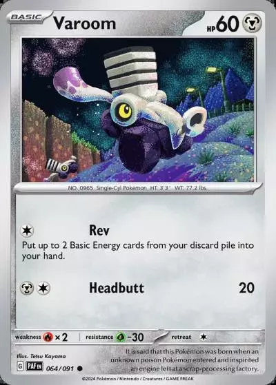Varoom 64/91 Paldean Fates Pokemon card