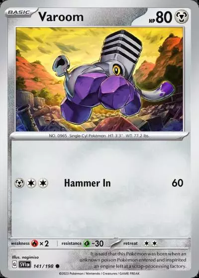 Varoom 141/198 Scarlet & Violet Pokemon card