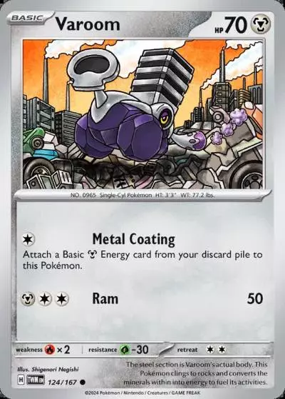 Varoom 124/167 Twilight Masquerade Pokemon card
