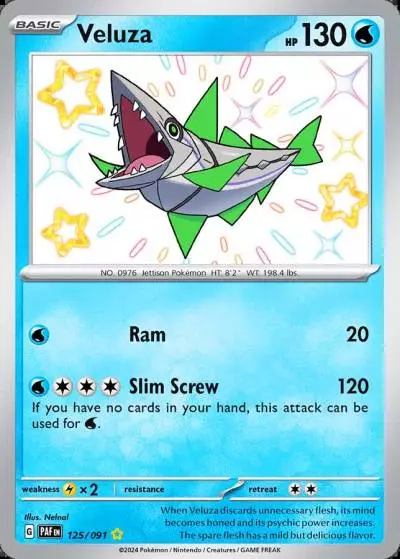 Veluza 125/91 Paldean Fates Pokemon card