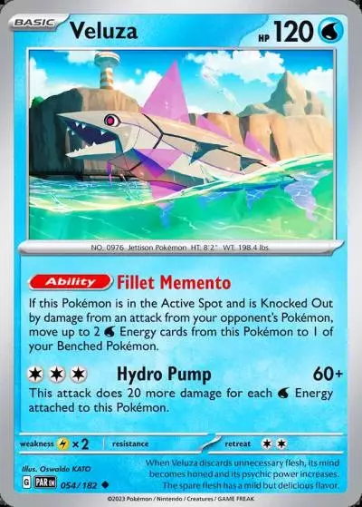 Veluza 54/182 Paradox Rift Pokemon card