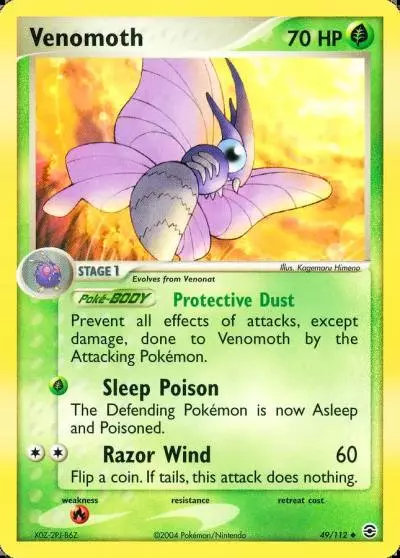 Venomoth 49/112 FireRed & LeafGreen Pokemon card