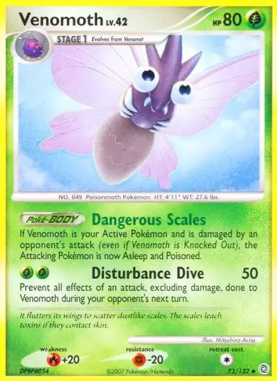 Venomoth 73/132 Secret Wonders Pokemon card