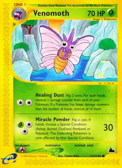 Venomoth 111/144 Skyridge Pokemon card