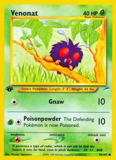 Venonat 90/105 Neo Destiny Pokemon card