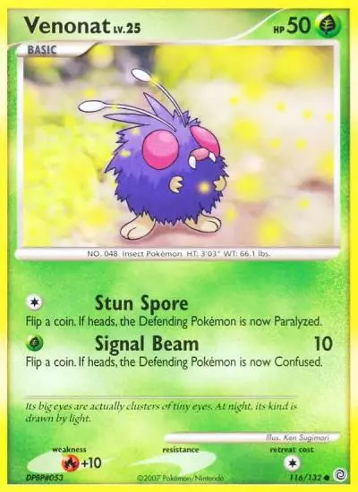 Venonat 116/132 Secret Wonders Pokemon card