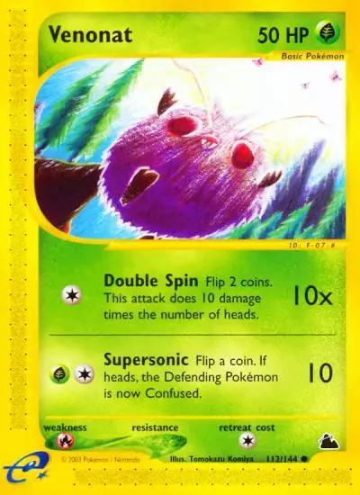 Venonat 112/144 Skyridge Pokemon card