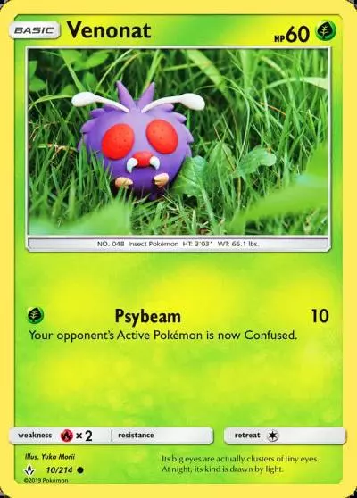 Venonat 10/214 Unbroken Bonds Pokemon card