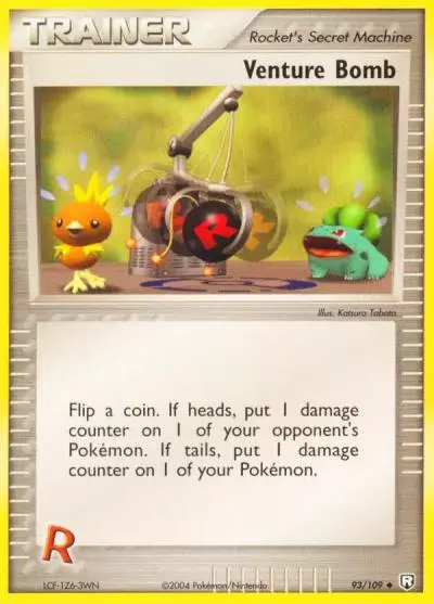 Venture Bomb 93/109 Team Rocket Returns Pokemon card