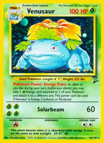 Venusaur 18/130 Base Set 2 Pokemon card