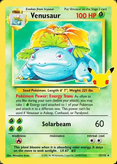 Venusaur 15/25 Celebrations: Classic Collection Pokemon card