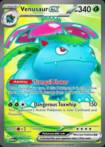 Venusaur ex 182/165 151 Pokemon card