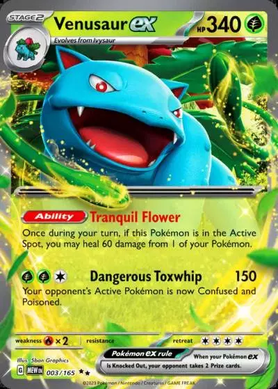 Venusaur ex 3/165 151 Pokemon card