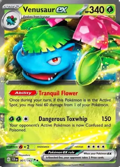 Venusaur ex 1/142 Stellar Crown Pokemon card
