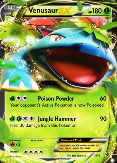 Venusaur-EX 1/146 XY Pokemon card