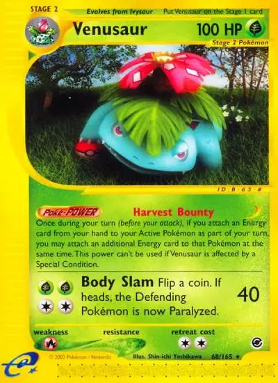 Venusaur 68/165 Expedition Base Set Pokemon card