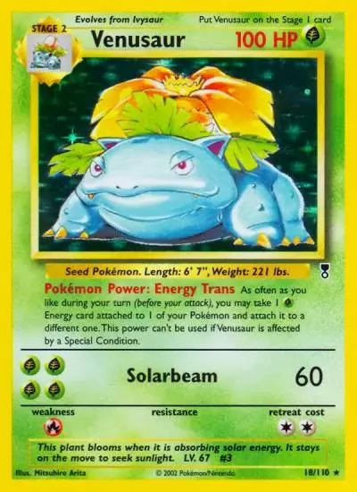 Venusaur 18/110 Legendary Collection Pokemon card