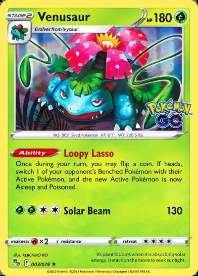 Venusaur 3/78 Pokémon GO Pokemon card