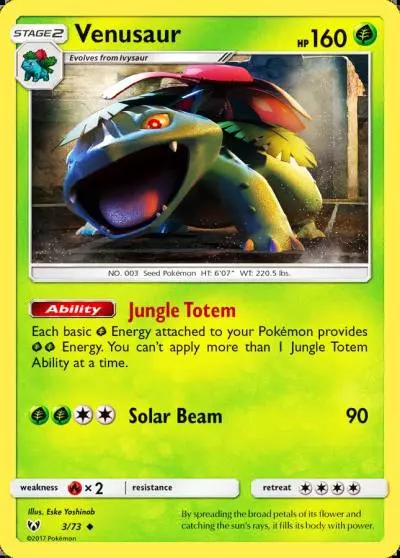 Venusaur 3/73 Shining Legends Pokemon card