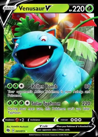 Venusaur V 1/73 Champion's Path Pokemon card