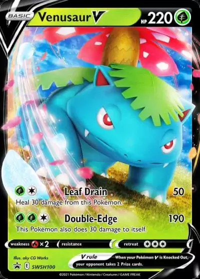 Venusaur V SWSH100/307 SWSH Black Star Promos Pokemon card