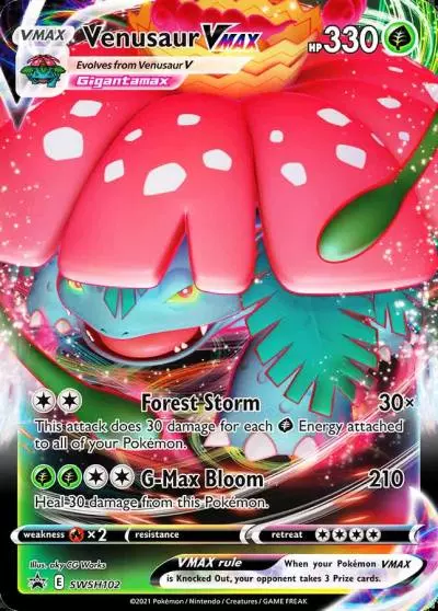Venusaur VMAX SWSH102/307 SWSH Black Star Promos Pokemon card