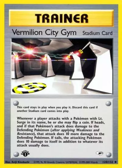 Vermilion City Gym 120/132 Gym Heroes Pokemon card