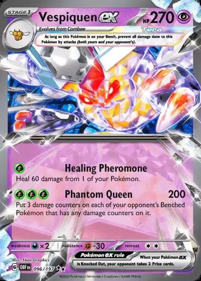 Vespiquen ex 96/197 Obsidian Flames Pokemon card