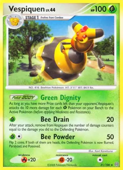 Vespiquen 31/100 Stormfront Pokemon card