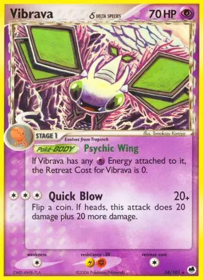 Vibrava δ 24/101 Dragon Frontiers Pokemon card