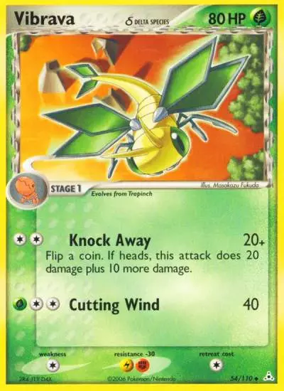 Vibrava δ 54/110 Holon Phantoms Pokemon card