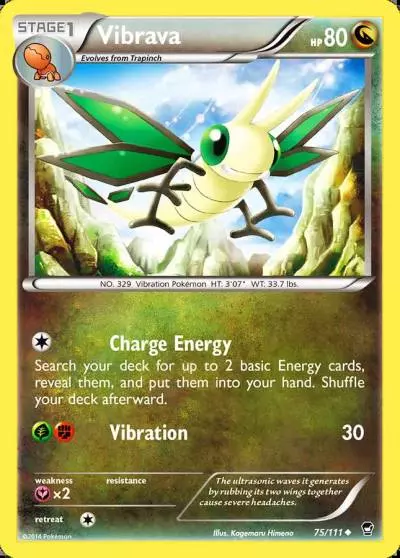Vibrava 75/111 Furious Fists Pokemon card