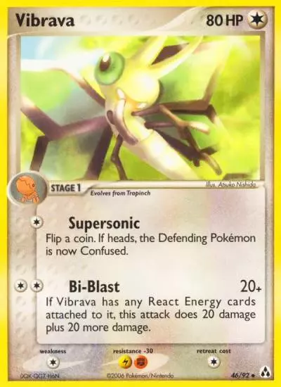 Vibrava 46/92 Legend Maker Pokemon card