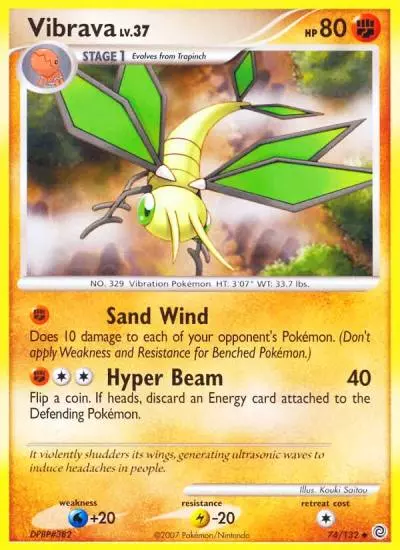Vibrava 74/132 Secret Wonders Pokemon card