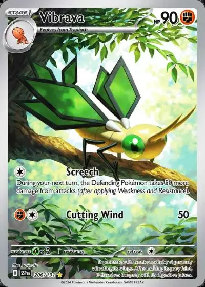 Vibrava 206/191 Surging Sparks Pokemon card