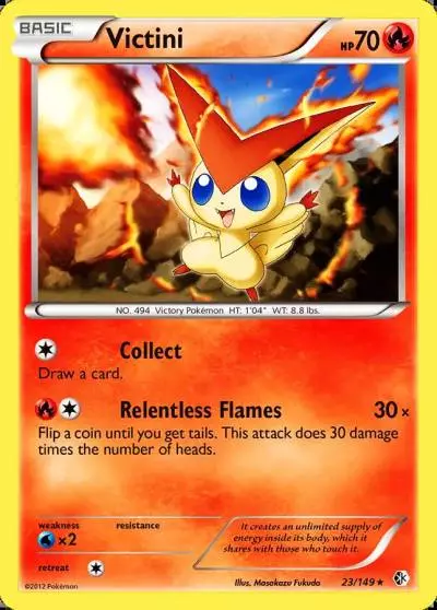 Victini 23/149 Boundaries Crossed Pokemon card