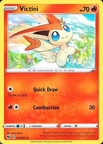 Victini 7/73 Champion's Path Pokemon card