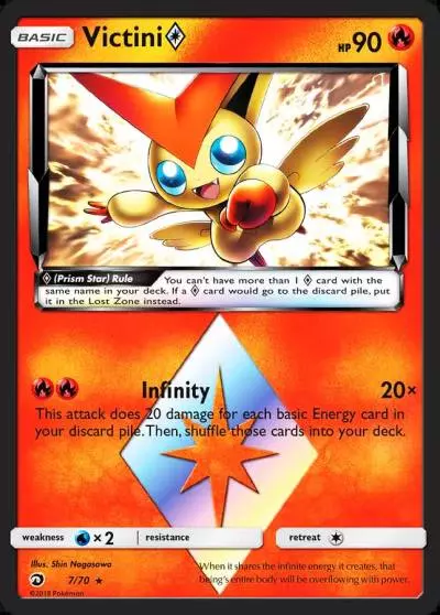 Victini ◇ 7/70 Dragon Majesty Pokemon card