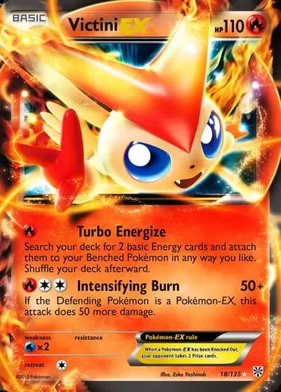 Victini-EX 18/135 Plasma Storm Pokemon card