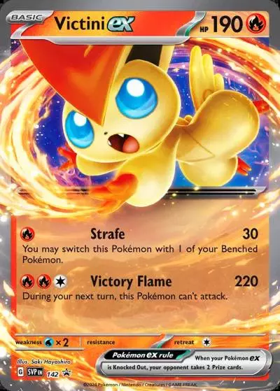 Victini ex 142/165 Scarlet & Violet Black Star Promos Pokemon card