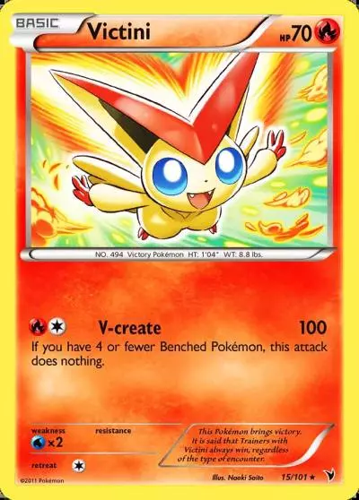 Victini 15/101 Noble Victories Pokemon card