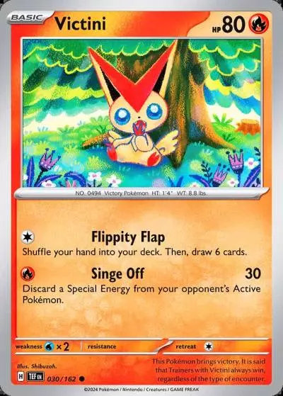 Victini 30/162 Temporal Forces Pokemon card