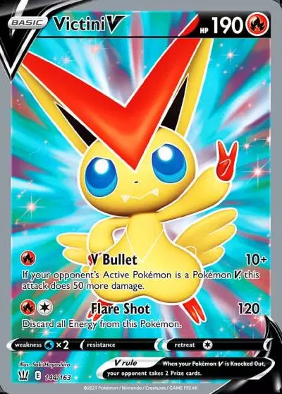 Victini V 144/163 Battle Styles Pokemon card